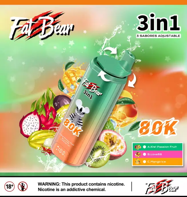 Aivono AIM FATBEAR 80K Puffs Dual Mesh Coil Vape