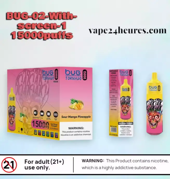 BUG 02 With-screen-1 15000 Puffs Vape
