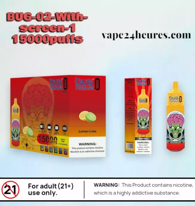 BUG 02 With-screen-1 15000 Puffs Vape
