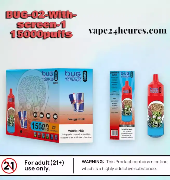 BUG 02 With-screen-1 15000 Puffs Vape