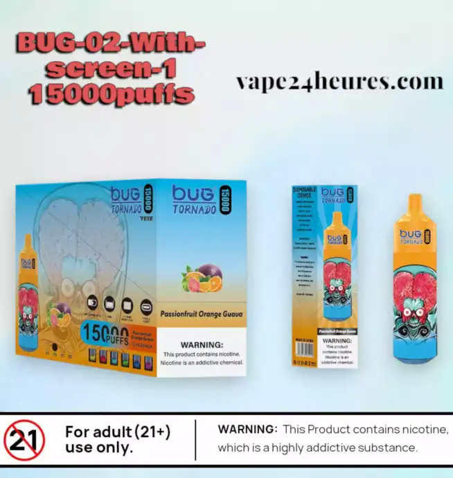 BUG 02 With-screen-1 15000 Puffs Vape