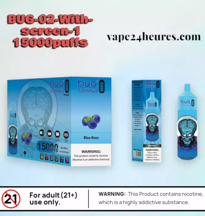 BUG 02 With-screen-1 15000 Puffs Vape