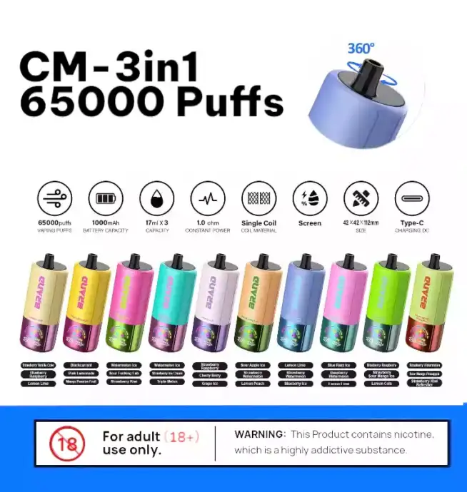 CM-3in1 65000 Puffs – Dreifacher Dampfgenuss