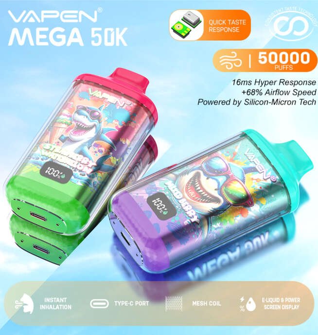 E-Zigarette mit 50.000 Zügen VAPEN MEGA 50K