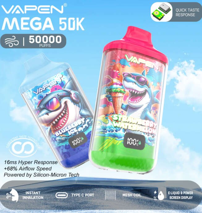 E-Zigarette mit 50.000 Zügen VAPEN MEGA 50K