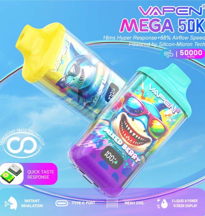 E-Zigarette mit 50.000 Zügen VAPEN MEGA 50K