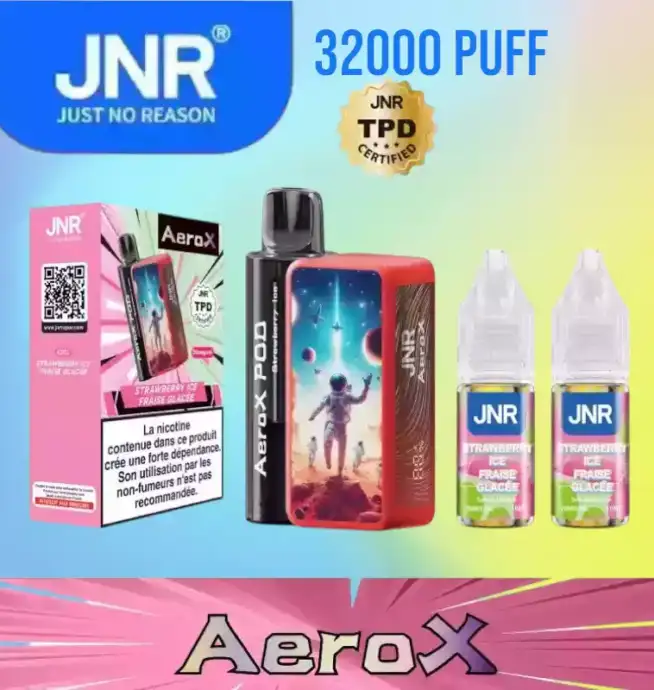JNR AeroX 32000 Puffs, Dual Mesh Coil