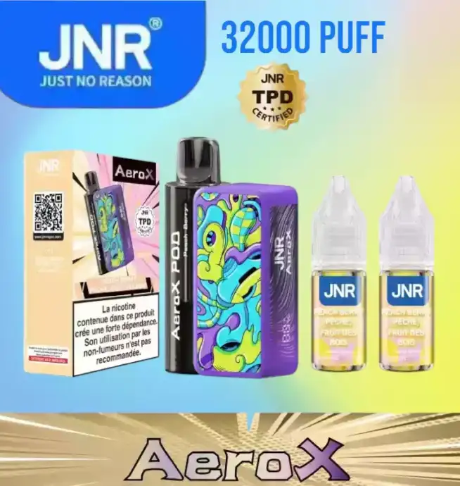 JNR AeroX 32000 Puffs, Dual Mesh Coil