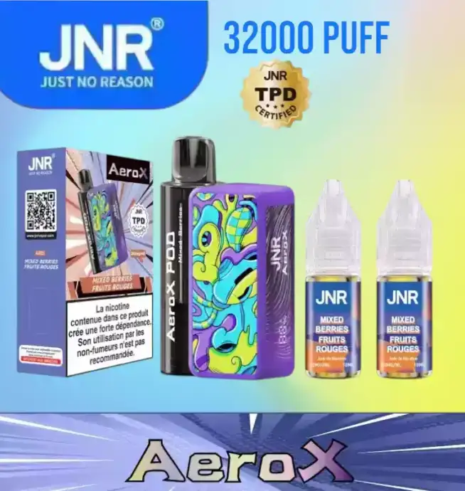 JNR AeroX 32000 Puffs, Dual Mesh Coil