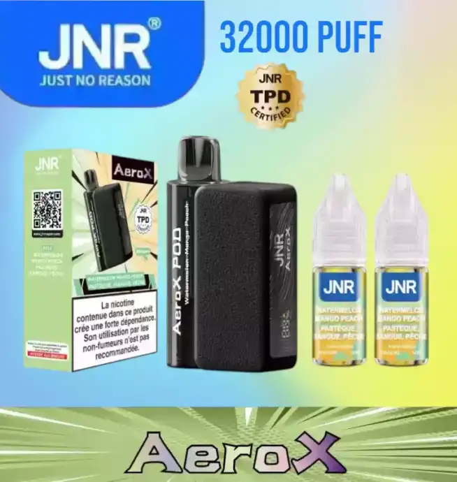 JNR AeroX 32000 Puffs, Dual Mesh Coil