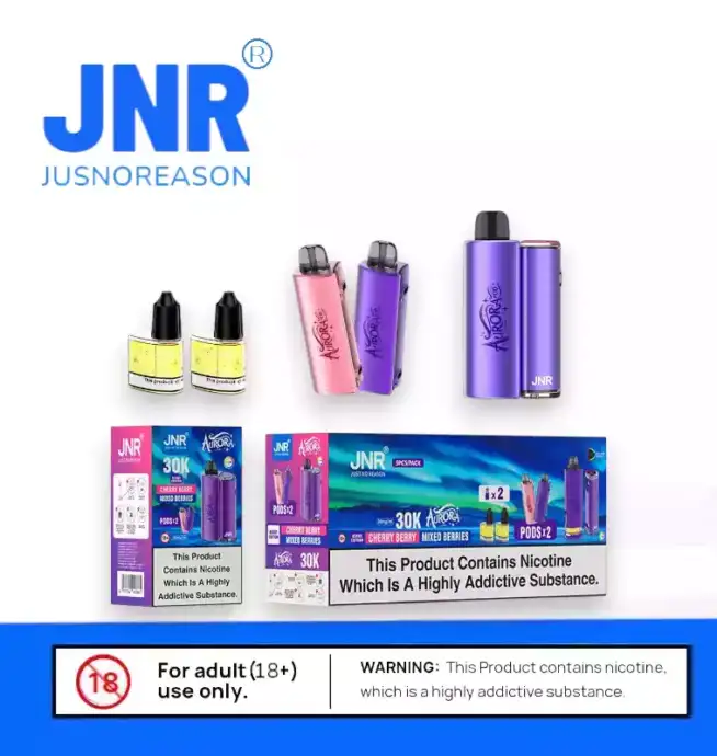 JNR Aurora 30000 PUFF Dual Mesh Coil Technologie Vape