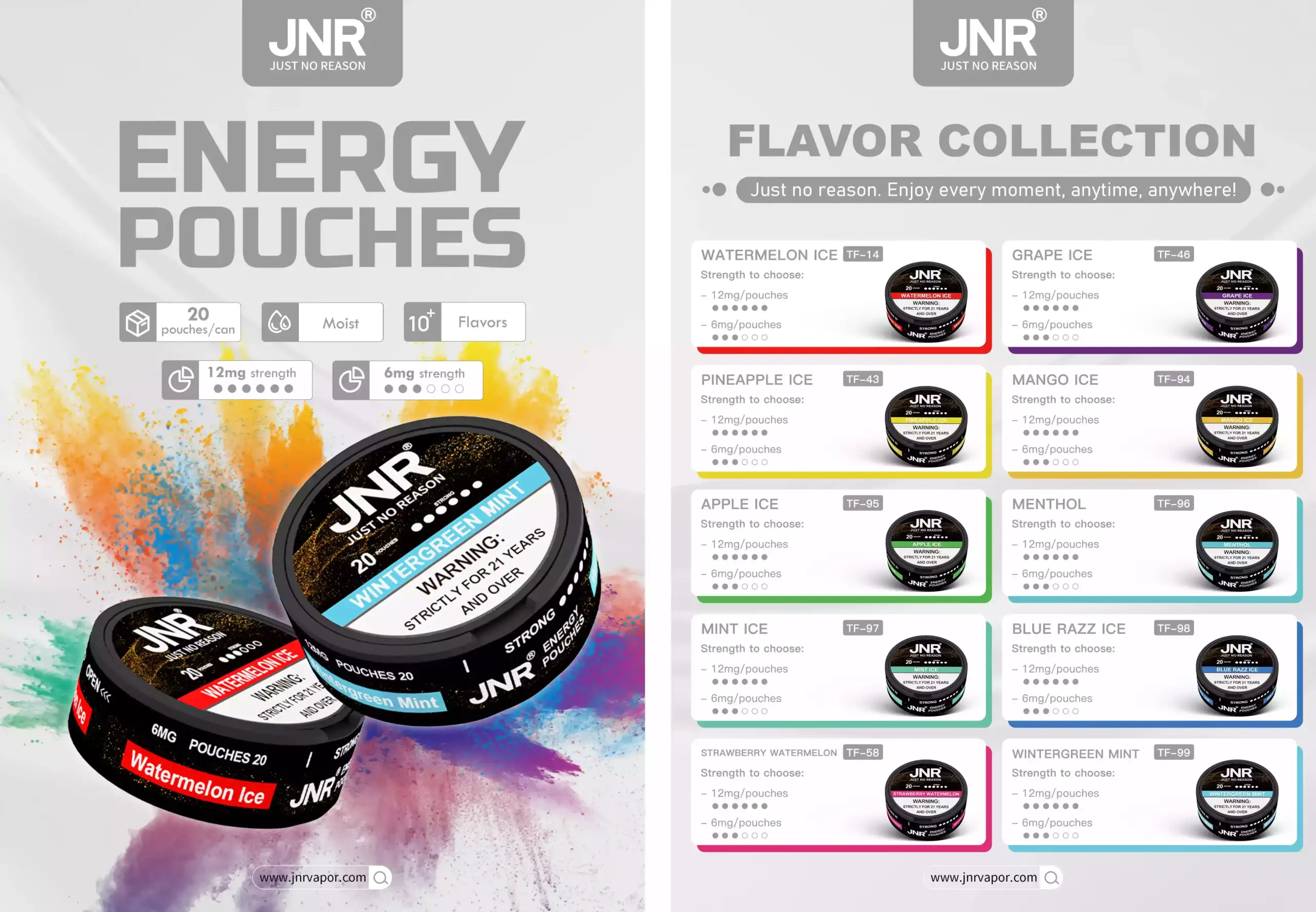 JNR Nicotine Pouches 25mg – Stark. Frisch. Tabakfrei.