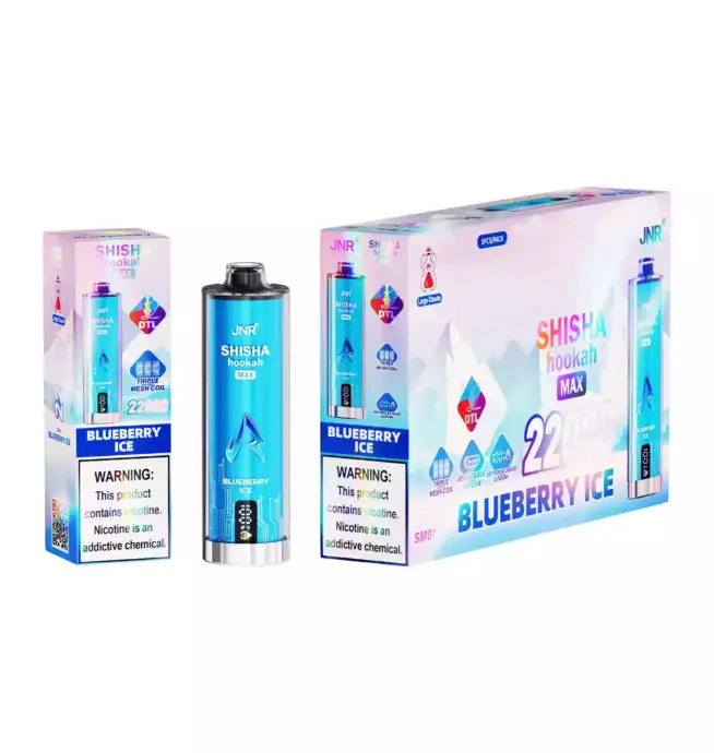 JNR Shisha Hookah Max 22K Puff Mesh Coil Technologie.Vape