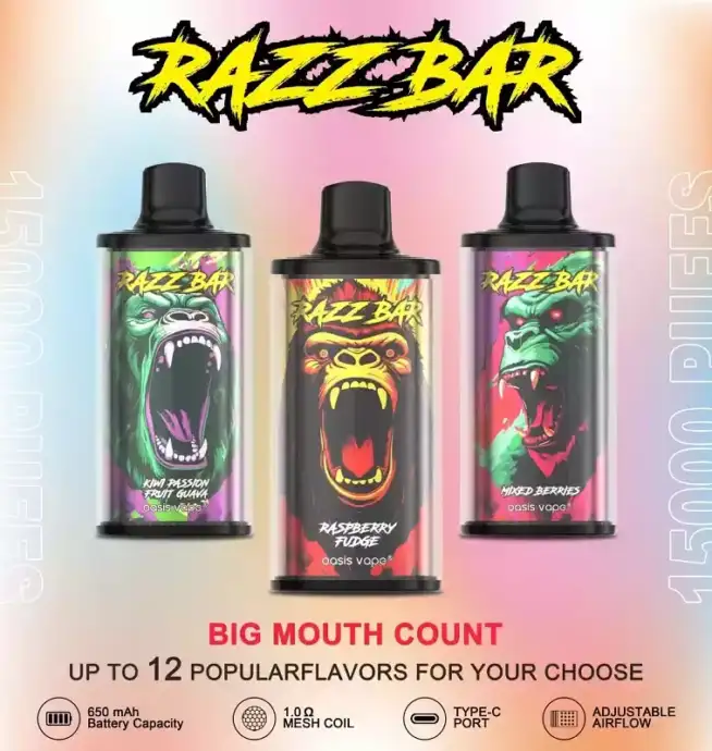 Razz Bar 15000 – Kompakter Vape mit Ausdauer