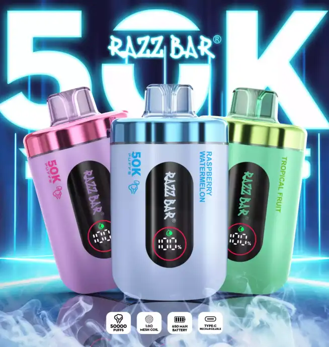 Razz Bar 50K – Lange Leistung starker Geschmack