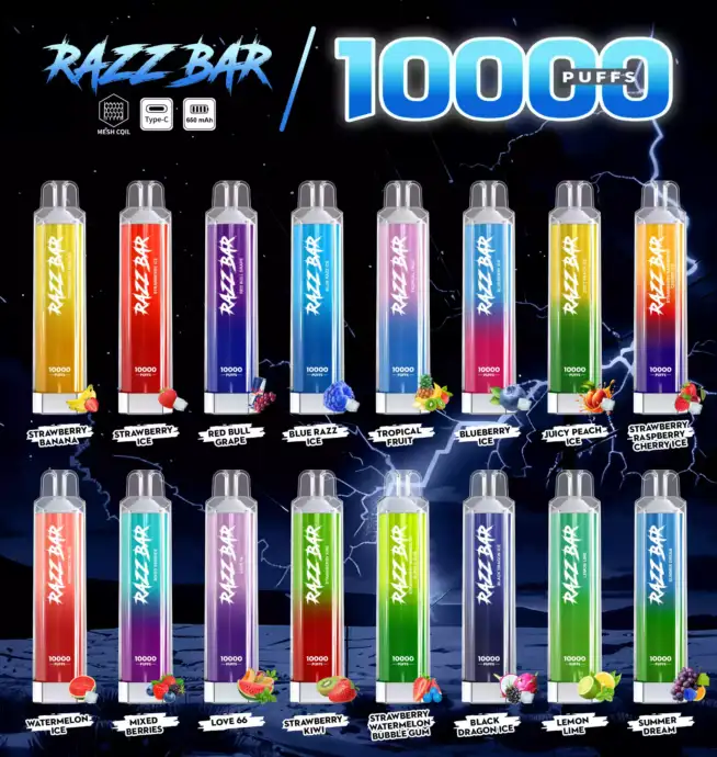 Razz Bar Crystal 10000 – Klar. Kompakt. Kräftig.