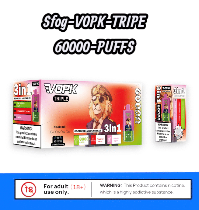 Sfog VOPK TRIPE 60000 Puffs, Mesh-Coils Vape