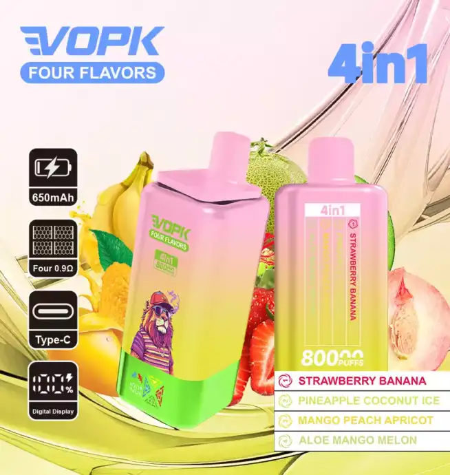 VOPK Four Flavors 80000 Puffs – Dual Mesh Coil Vape