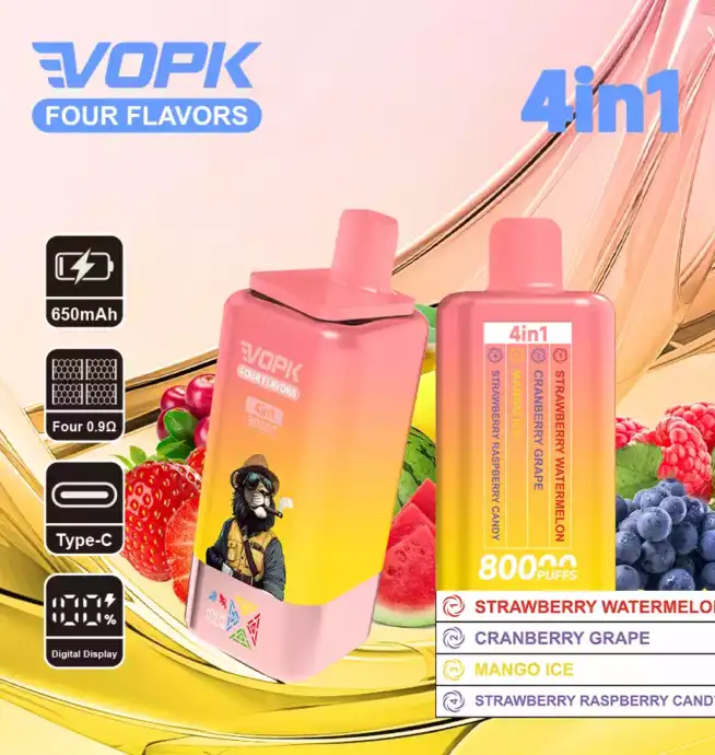 VOPK Four Flavors 80000 Puffs – Dual Mesh Coil Vape