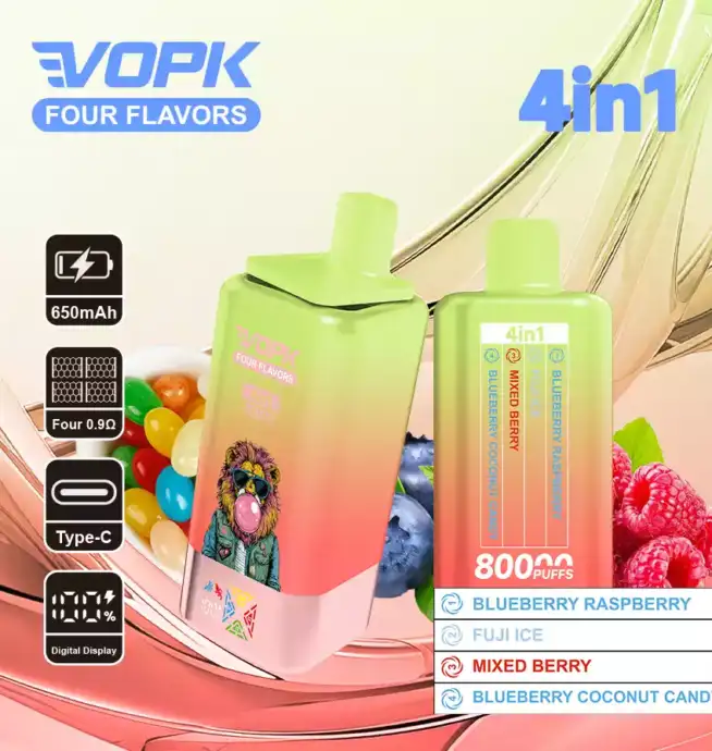 VOPK Four Flavors 80000 Puffs – Dual Mesh Coil Vape