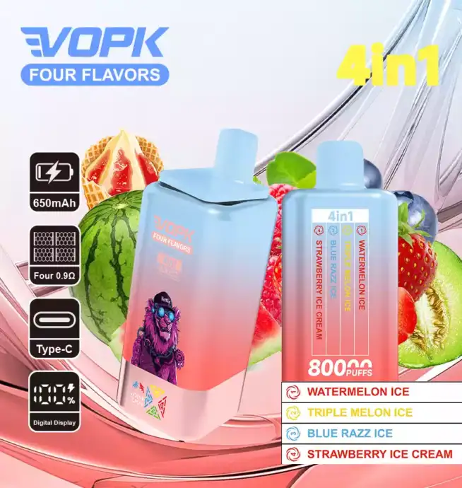 VOPK Four Flavors 80000 Puffs – Dual Mesh Coil Vape