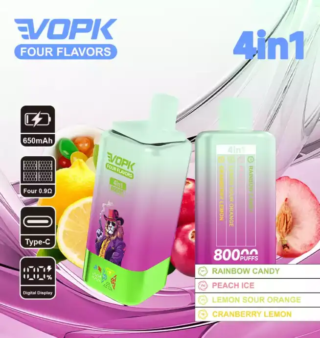 VOPK Four Flavors 80000 Puffs – Dual Mesh Coil Vape