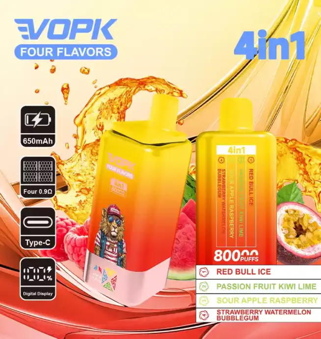 VOPK Four Flavors 80000 Puffs – Dual Mesh Coil Vape