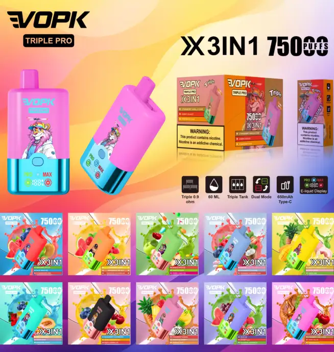 VOPK TRIPLE PRO 75000 Puffs – Einweg-Vape